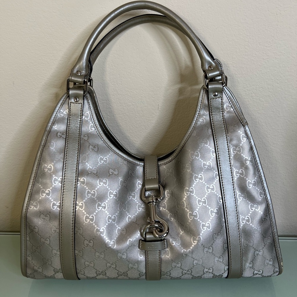 Gucci Metallic Silver Hobo Bag